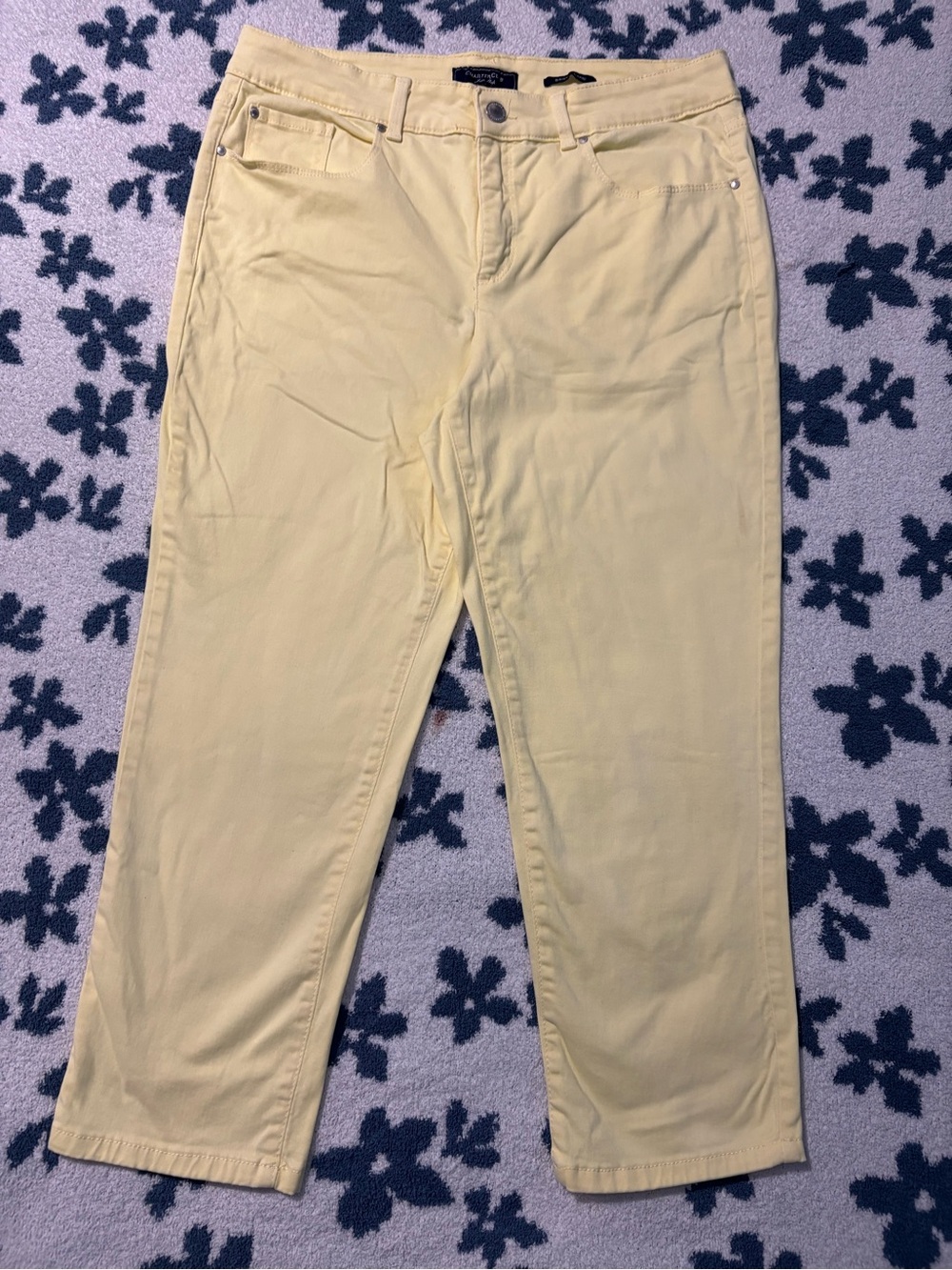 Charter Club Bristol Capri Pants Yellow Size 12 Stretch